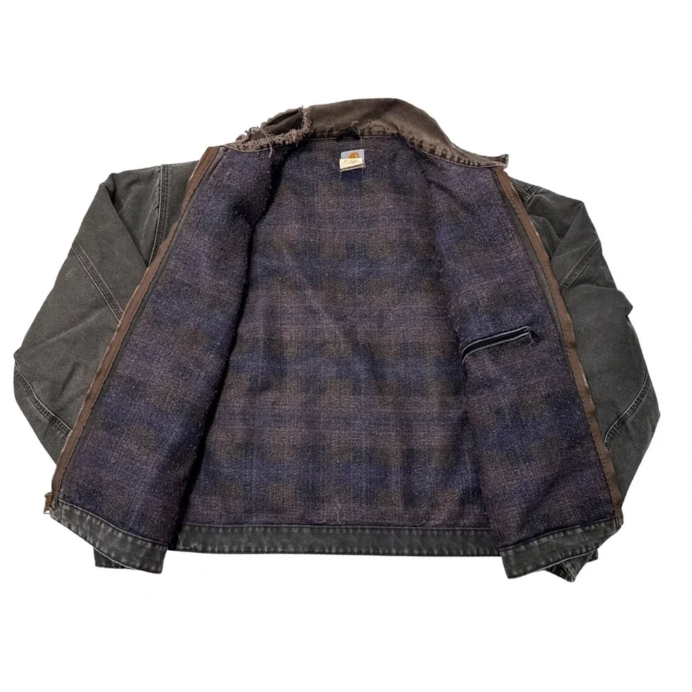 Vintage Carhartt Detroit J97 MOS Jacket Black/Gray -4XL‎ REG